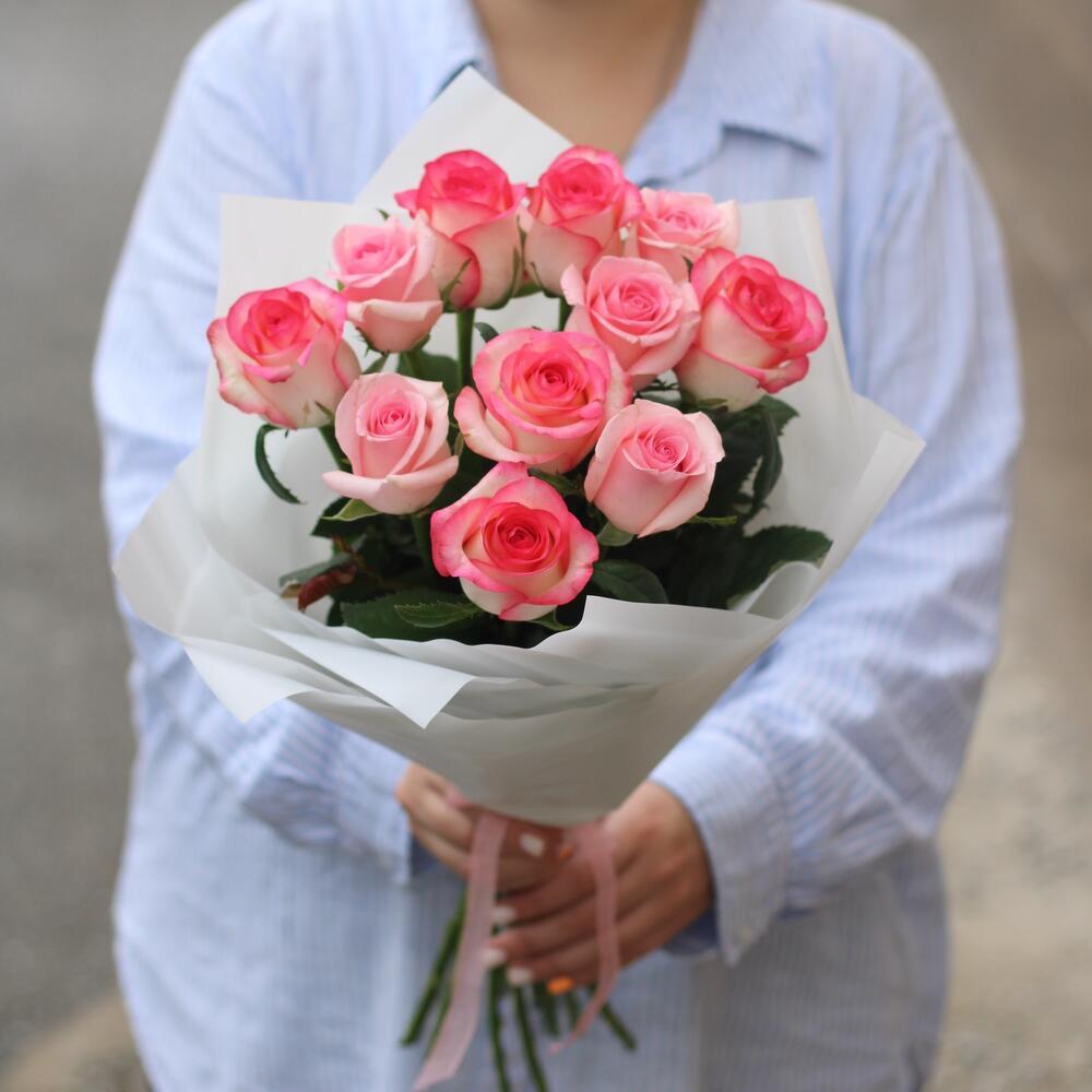 Bouquet 'Mix of pink roses' - Order Online and Send for 32 $ with Same ...