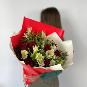 Designer bouquet with alstroemeria