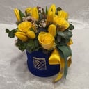 Blumenarrangement 'Zitronenpudding'