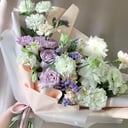 Gentle author's bouquet with eustoma