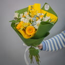 Bouquet of yellow-green gerberas