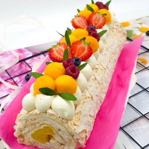 Rollo de merengue 1 kg Mango y maracuyá