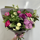 Bouquet of Roses, Lisianthus and Chrysanthemums