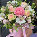 Composition with chocolate letters