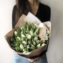 Tulips-mono bouquet “White classic tulips”