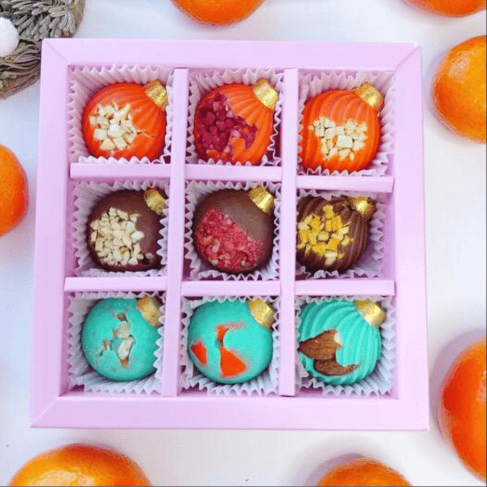 Chocolate Christmas Balls, 9 pcs