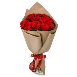 Bouquet of 11 red roses "Kiss me"
