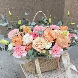 Flower basket 'Thank you'