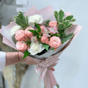 Bouquet of Dianthus, Roses and Alstroemerias