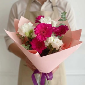 Budget Bouquet - florist choice in pink and white flowers