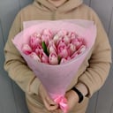 Bouquet of 25 pink tulips