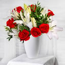 Bouquet of roses and lilies (extra)