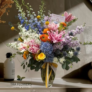 Regenbogen-Blumenstrauß