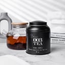 Earl Gray black tea in an iron can