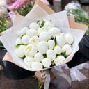 25 white peonies
