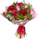 A bouquet of 17 peonies