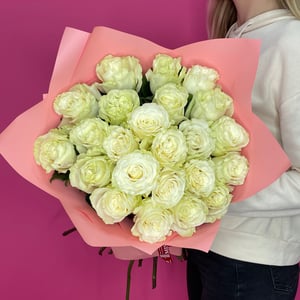 Bouquet '25 white roses per pack'