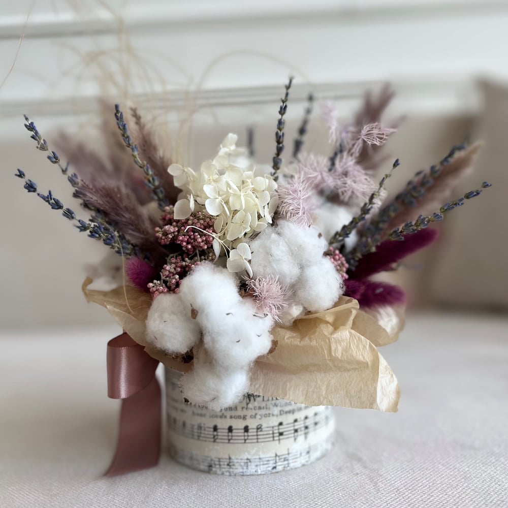 Dried flowers in a jar
