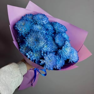 Blue Chrysanthemum Bouquet