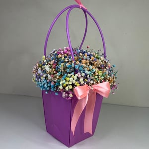 Blumenbox 'Gipskraut-Komposition "Fuchsie" 2.0'