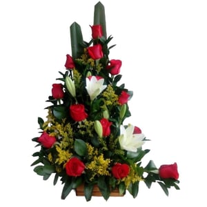 Caja de flores 'Arreglo de 12 rosas'