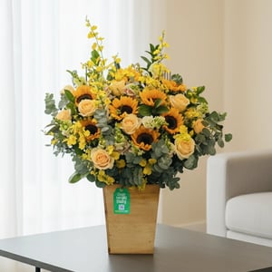 Flower basket 'Sunny Appreciation'