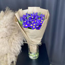 Blue irises in craft