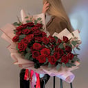 Bouquet 'Roses with Greenery in a Wrapping Paper'