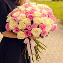 Of pink and white roses, 51 pcs