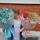 Bouquet of colorful gypsophila