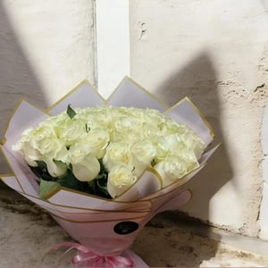 Mazzo '50 rose bianche'