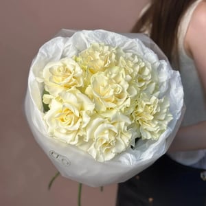 Cream French Roses Monobouquet (252)