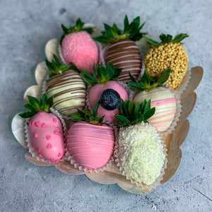 Fresas en chocolate 9 piezas