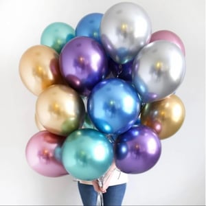 Chrom-Mix-Ballons, 13 Stück