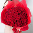 Bouquet of red roses 51 pcs