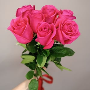 Ramo '7 rosas brillantes con una cinta'