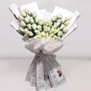 51 White Roses Bouquet
