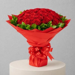 Passionate Red Rose Dome Bouquet