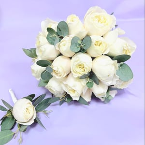 Bridal bouquet and boutonniere "Pair"