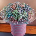 Hat box with flowers 'Gypsophila in a hatbox'