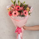 Bouquet of lilies, gerberas, and alstroemeria