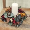 Dried Flower Arrangement with Candle