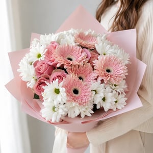 Bouquet de gerberas et roses