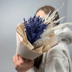 Lavanda fragante con cortaderia