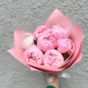 Bouquet '7 pink peonies Sarah Bernhardt'