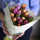 Bouquet 'Tulips in craft paper'