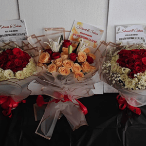 Roses and lilies