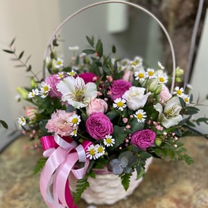 Cesta de flores 'Mezcla de primavera'
