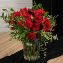 Ramo romántico en tonos rojos - Sentimie