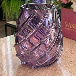 Amethyst Swirl Vase